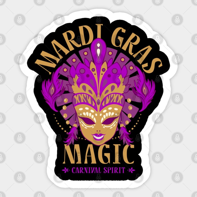 MARDI GRAS MAGIC Sticker by TEENIE DESIGN